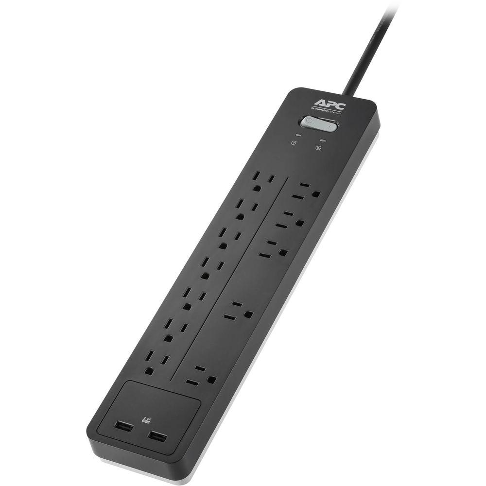 APC Home Office SurgeArrest 12-Outlet Surge Protector with USB Charging