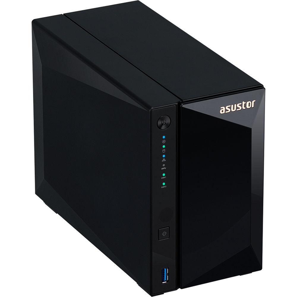 Asustor Marvell Armada A7020 2-Bay Nas Dual-Core Gbe Hardware Encryption Enclosure