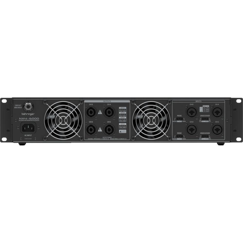 Behringer NX4-6000 Lightweight 4-Channel 6000W Class-D Power Amplifier
