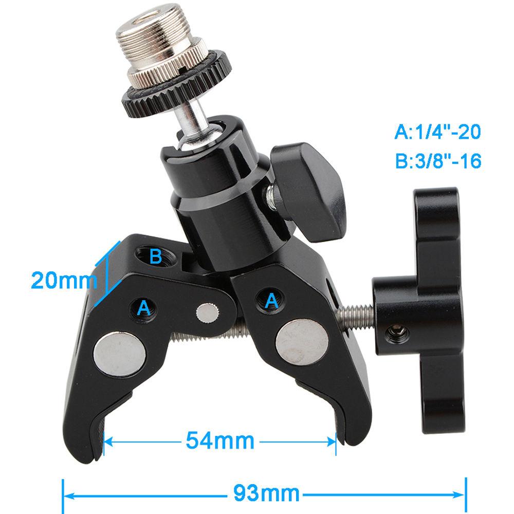 CAMVATE Super Clamp With 5 8"-27 Screw Mini Ball Head Mount For Microphone