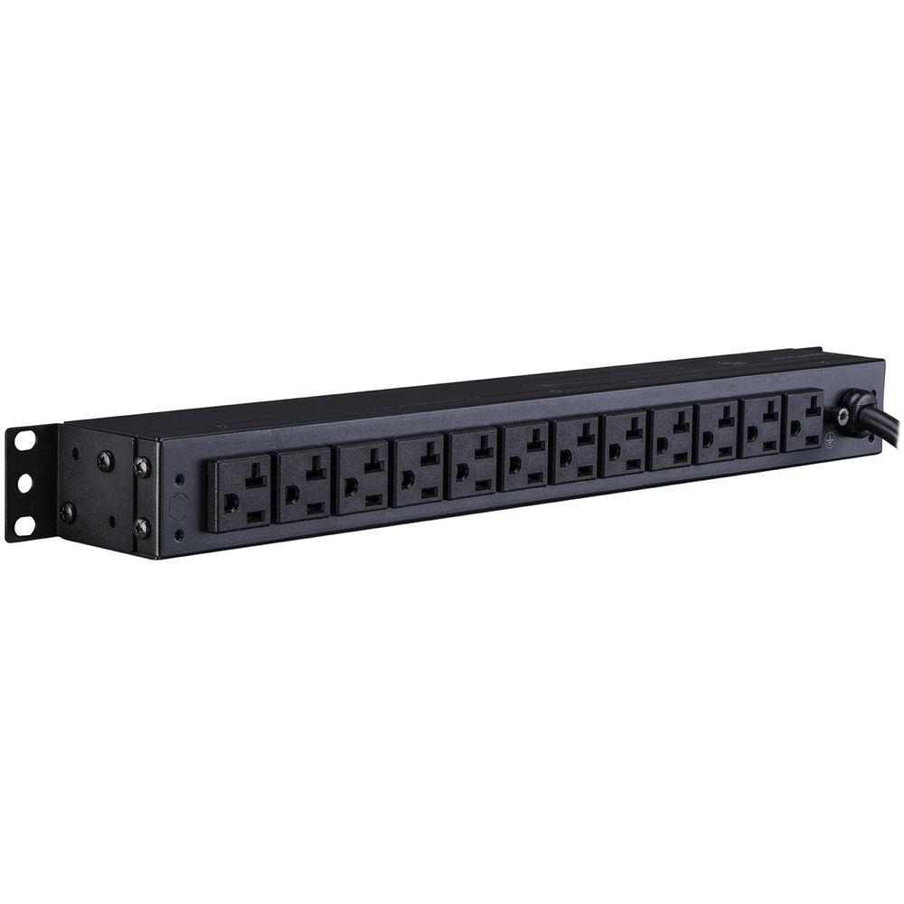 CyberPower PDU 16A 100-125V 50 60Hz Nema 5-20P Plug,18-Out 5-20R, Rackmount 1U,15