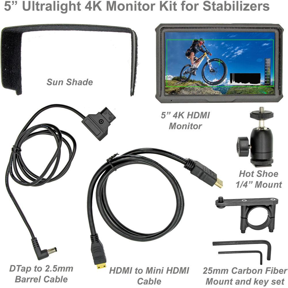 GyroVu Ultra Lightweight 5" On-Camera Monitor with Gimbal-Mount Kit