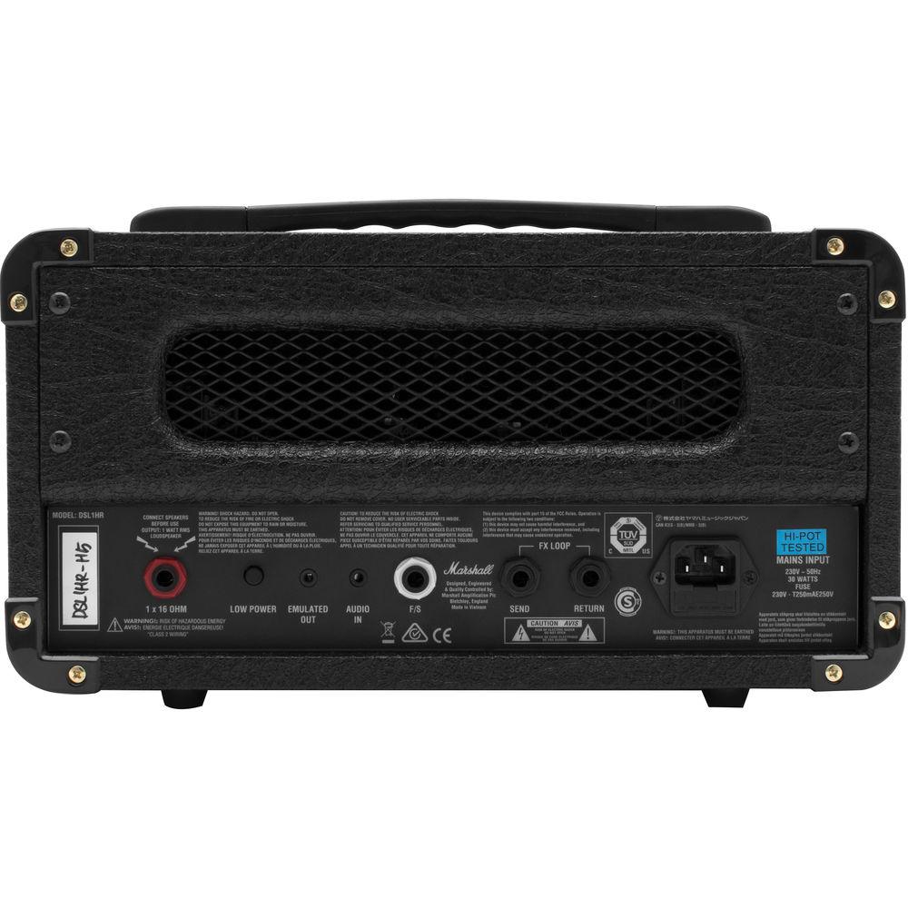 Marshall Amplification DSL1HR 1W 2-Channel Valve Amplifier Head with Reverb