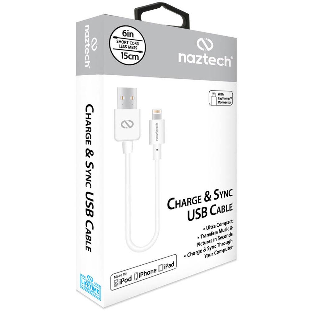 Naztech MFi Lightning Charge & Sync USB Cable, Naztech, MFi, Lightning, Charge, &, Sync, USB, Cable