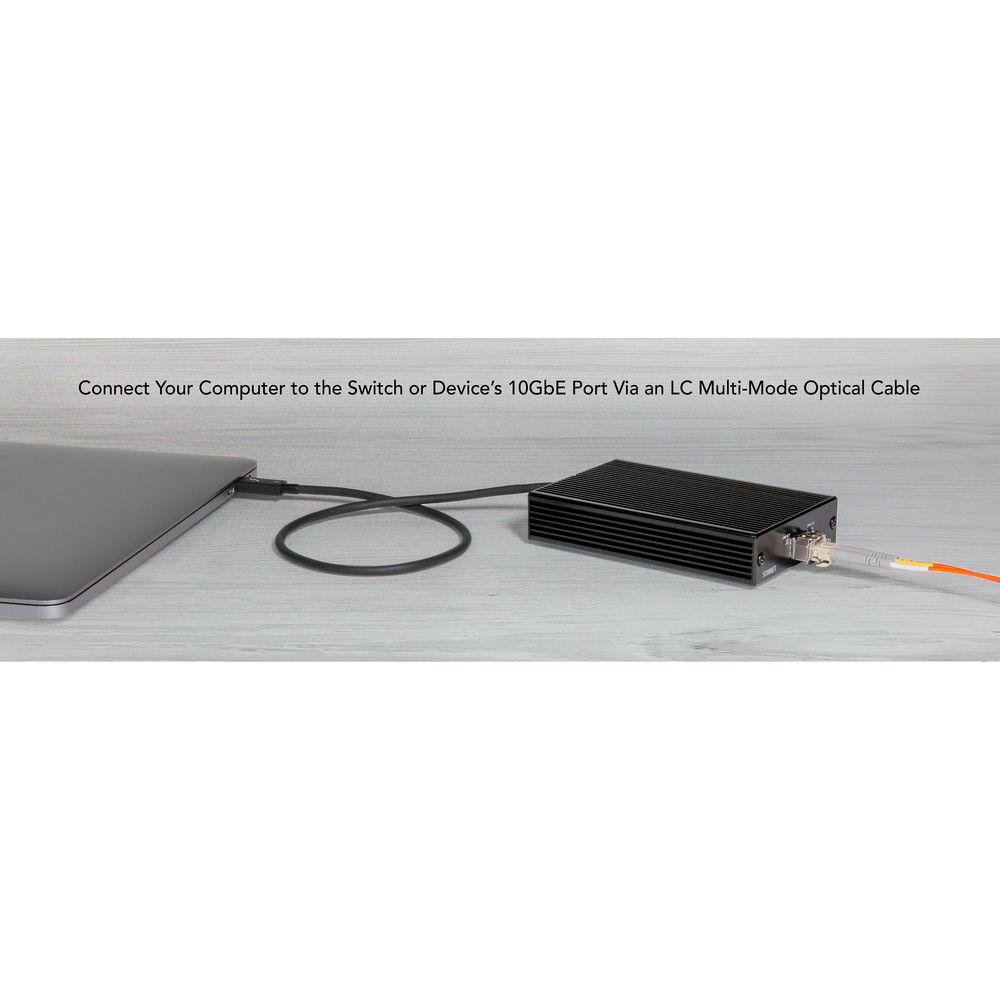 Sonnet Solo10G SFP Thunderbolt 3 Adapter with Short-Range SFP Transceiver