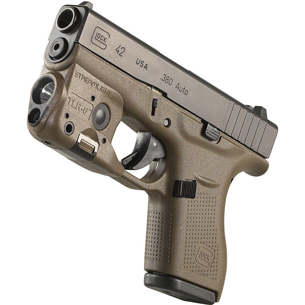 Streamlight TLR-6 Gun-Mounted Tactical Light with Red Aiming Laser for Glock 42 43, Streamlight, TLR-6, Gun-Mounted, Tactical, Light, with, Red, Aiming, Laser, Glock, 42, 43