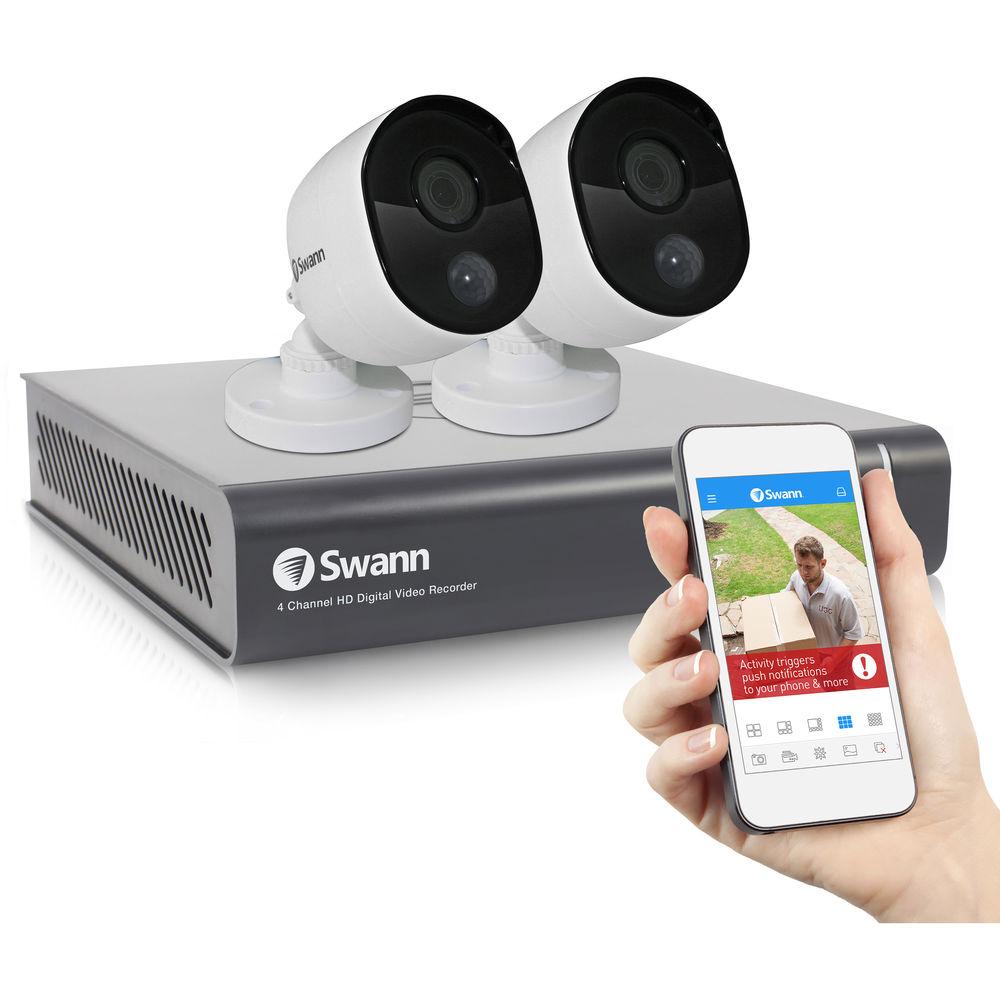 Swann 4-Channel 1080P DVR with 1TB HDD & 2 1080p Outdoor Bullet Cameras with Night Vision