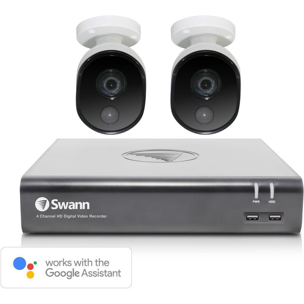 Swann 4-Channel 1080P DVR with 1TB HDD & 2 1080p Outdoor Bullet Cameras with Night Vision