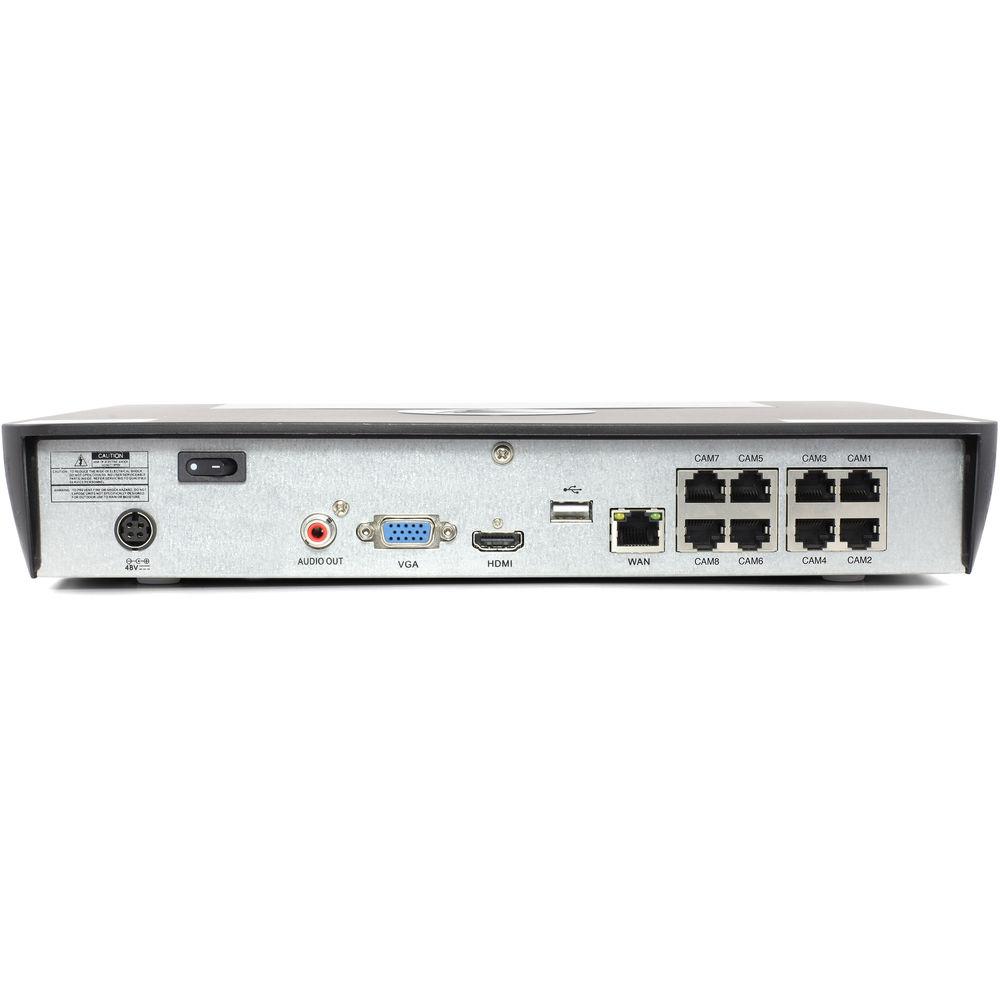 Swann 8-Channel 4K UHD NVR with 2TB HDD & 4 5MP Outdoor Night Vision Bullet Cameras