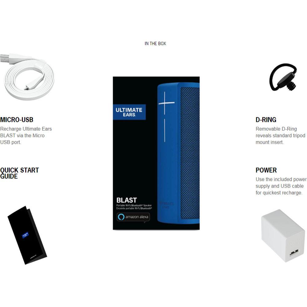 Ultimate Ears Blast Portable Wireless Speaker with Amazon Alexa, Ultimate, Ears, Blast, Portable, Wireless, Speaker, with, Amazon, Alexa