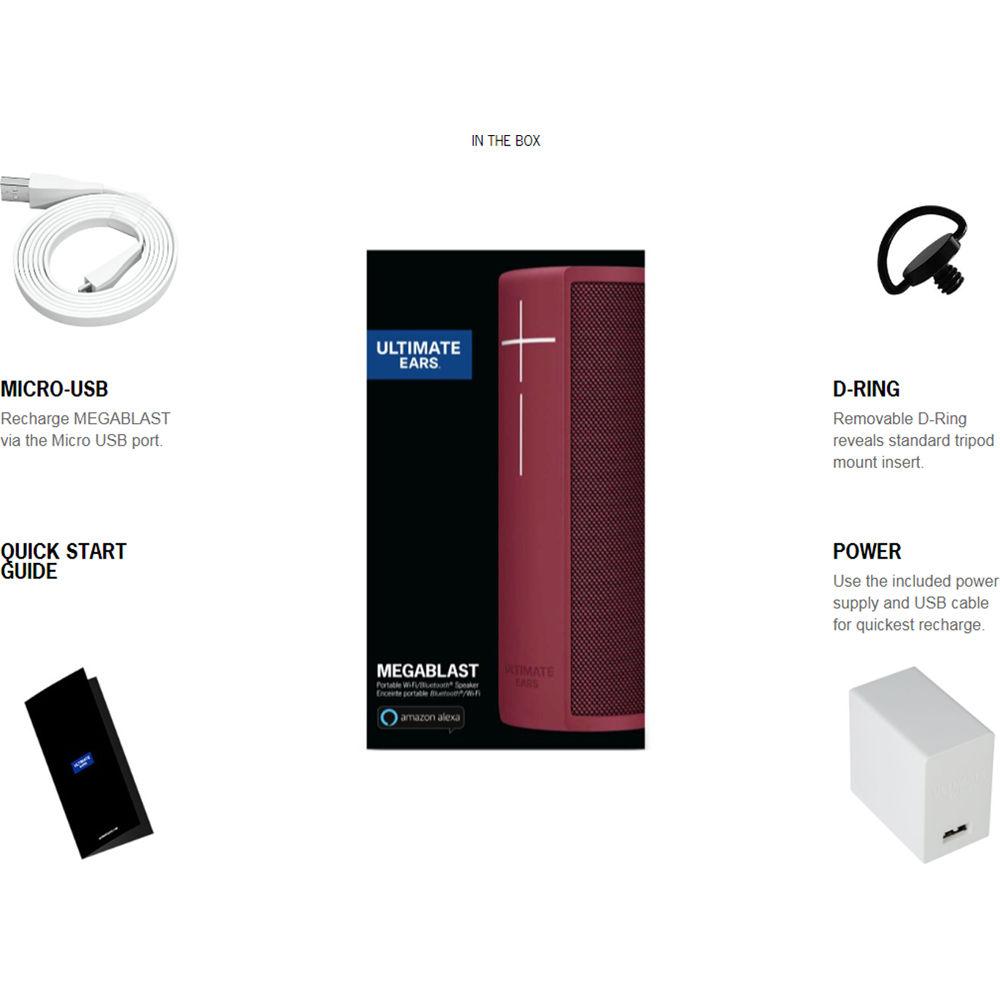 Ultimate Ears MEGABLAST Portable Bluetooth Speaker, Ultimate, Ears, MEGABLAST, Portable, Bluetooth, Speaker