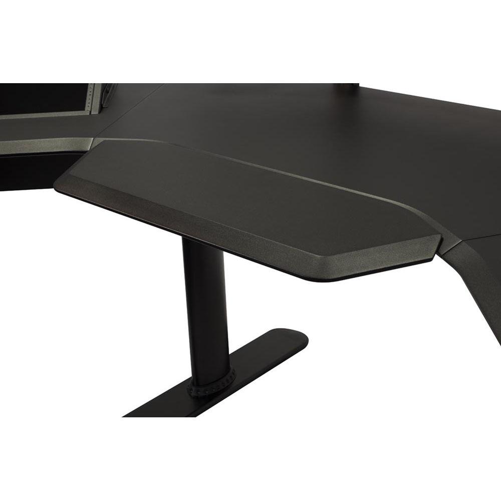 Ultimate Support Nucleus 5 Modular Studio Desk with 24" Extensions, 2nd Tier, Keyboard Shelf, and Three Equipment Racks