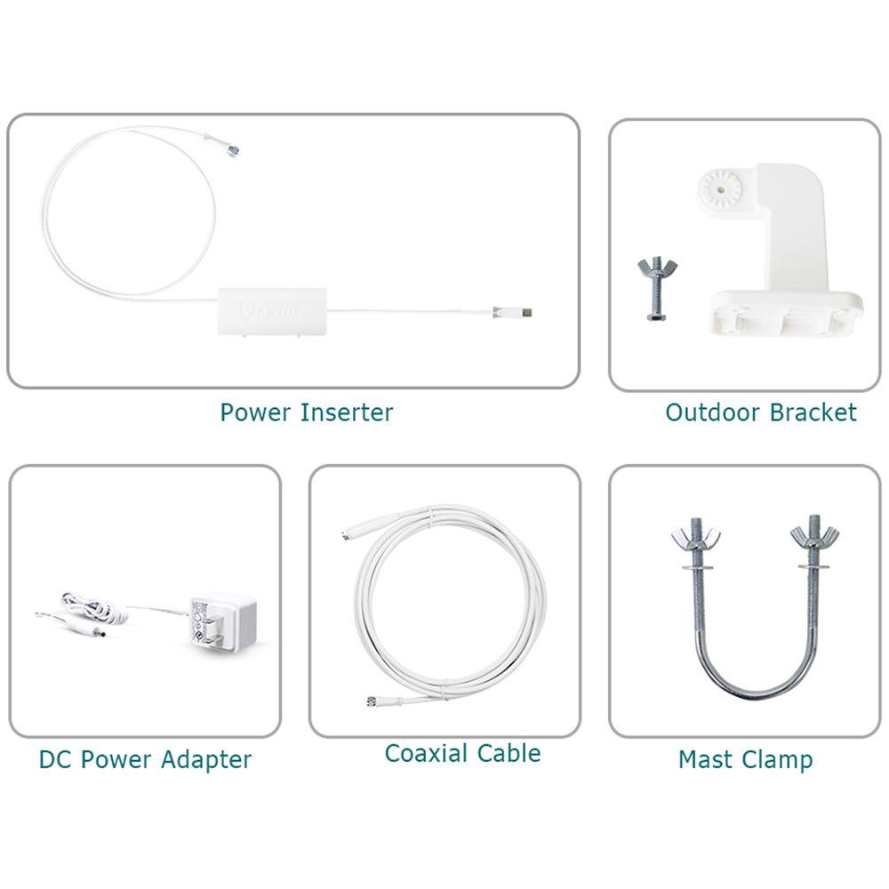 ANTOP Antennas AT-416B UFO Outdoor Attic RV Amplified HDTV Antenna