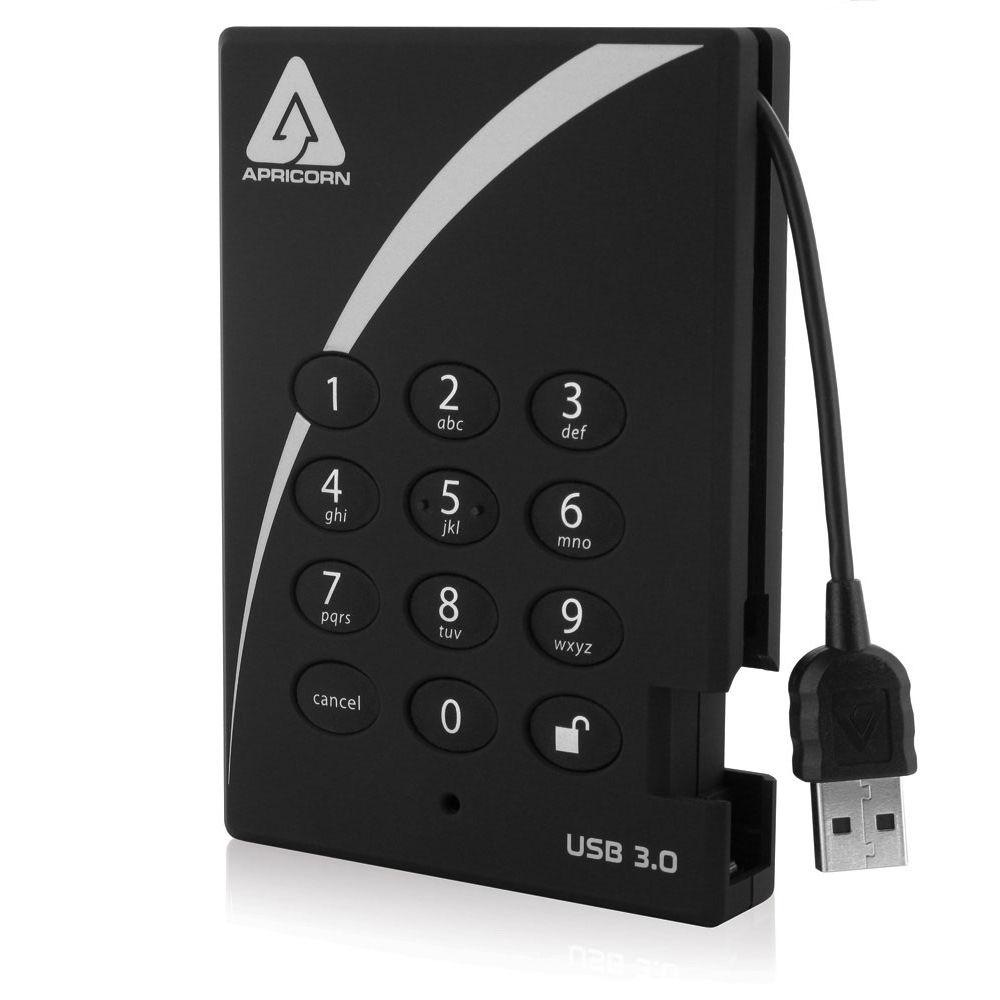 Apricorn 8TB Aegis Padlock USB 3.0 Hardware-Encrypted Solid State Drive