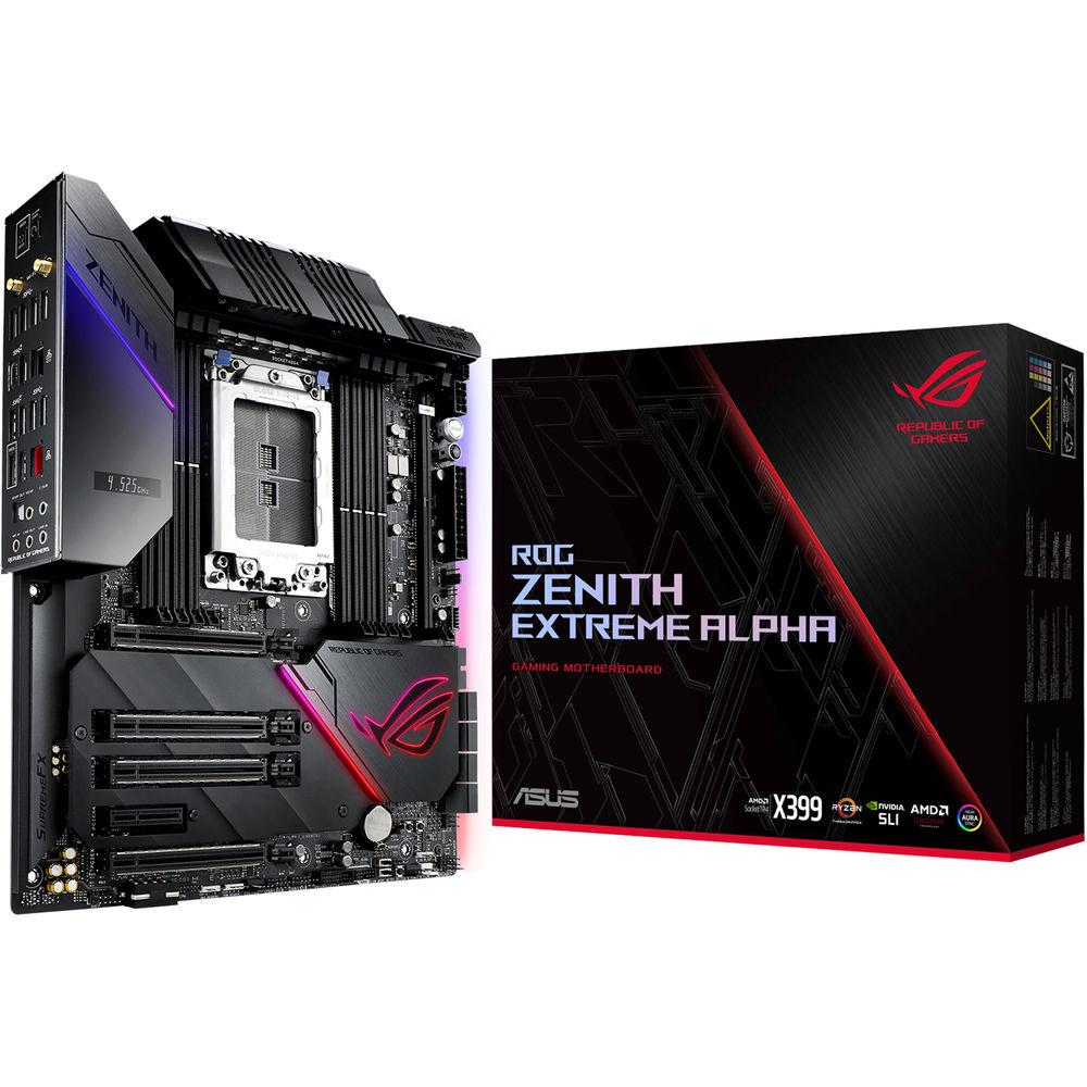 ASUS Republic of Gamers Zenith Extreme Alpha X399 TR4 E-ATX Motherboard