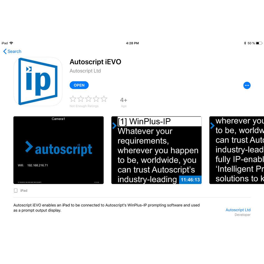 Autoscript WP-i iPad License