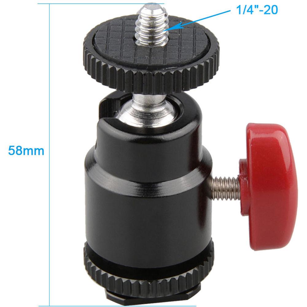 CAMVATE 1 4"-20 Mount Mini Ball Head for DSLR Vidicon Flash Trigger