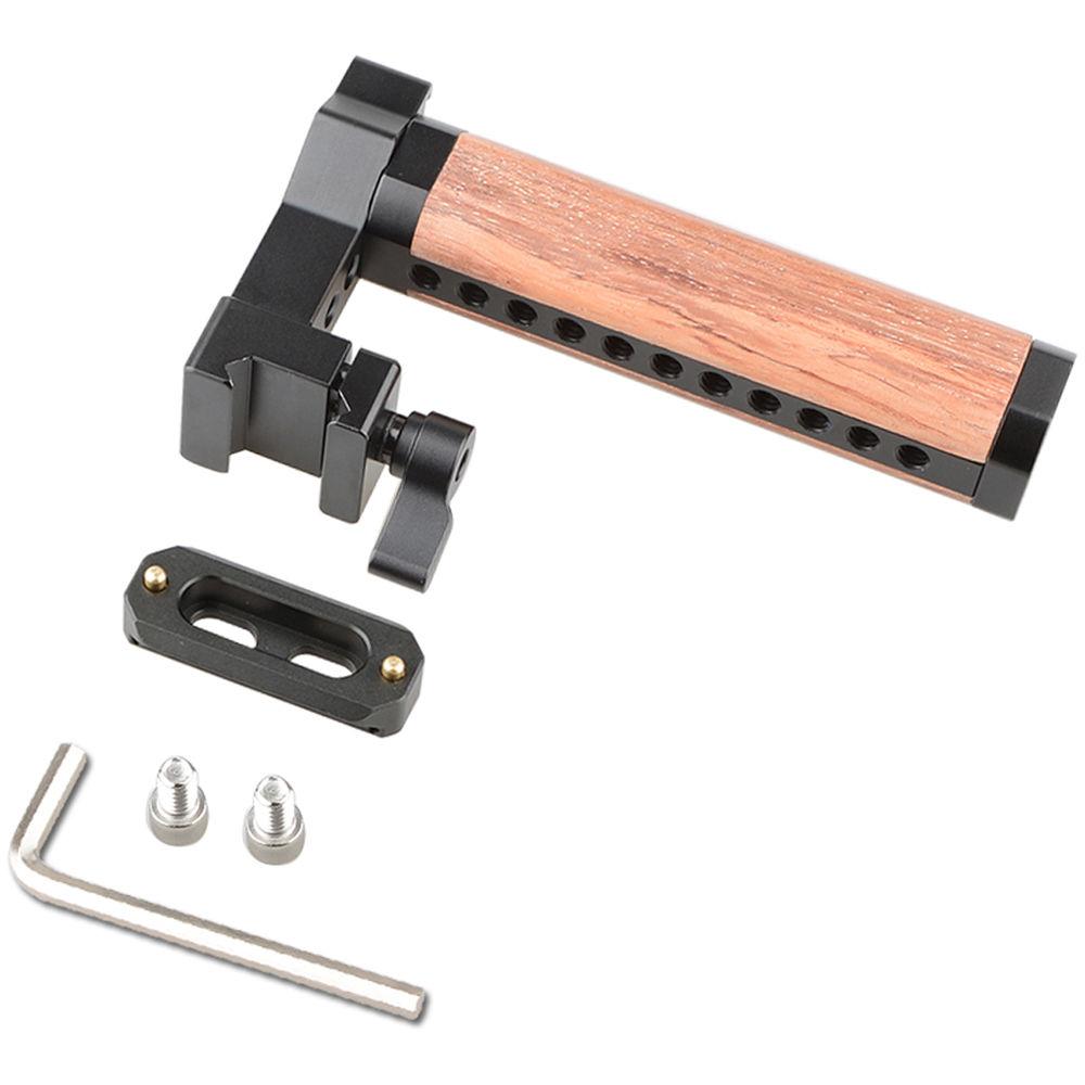 CAMVATE Quick Release Wood Top Handle with NATO Rail and Cold Shoe