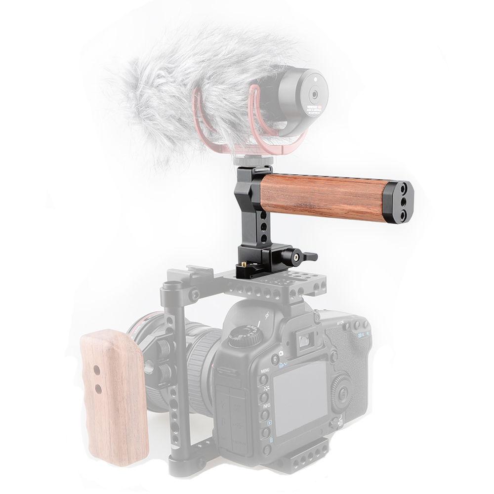 CAMVATE Quick Release Wood Top Handle with NATO Rail and Cold Shoe