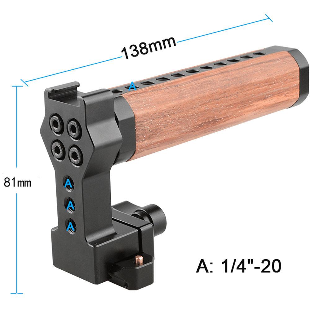 CAMVATE Quick Release Wood Top Handle with NATO Rail and Cold Shoe