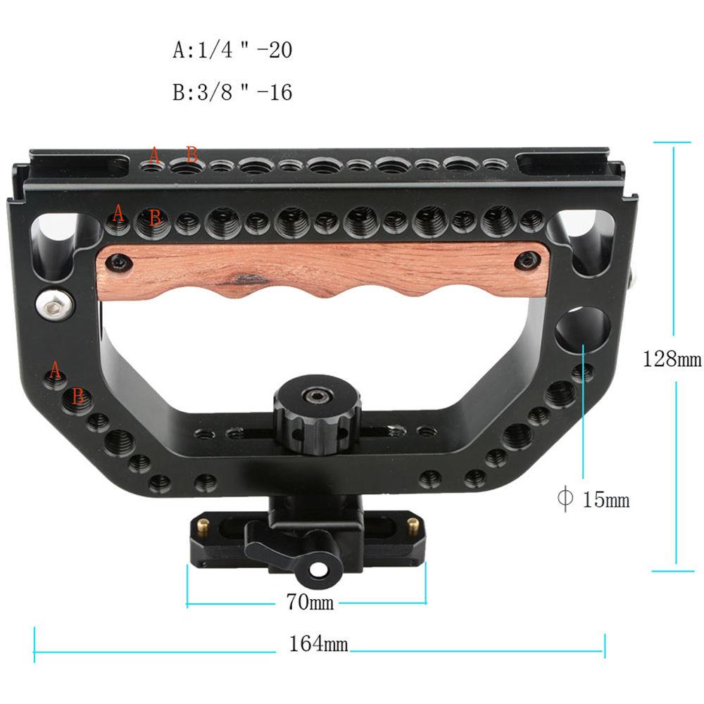 CAMVATE Top Handle with Wood Grip for Blackmagic URSA Mini