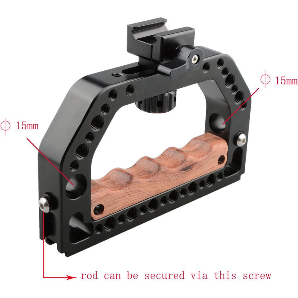 CAMVATE Top Handle with Wood Grip for Blackmagic URSA Mini