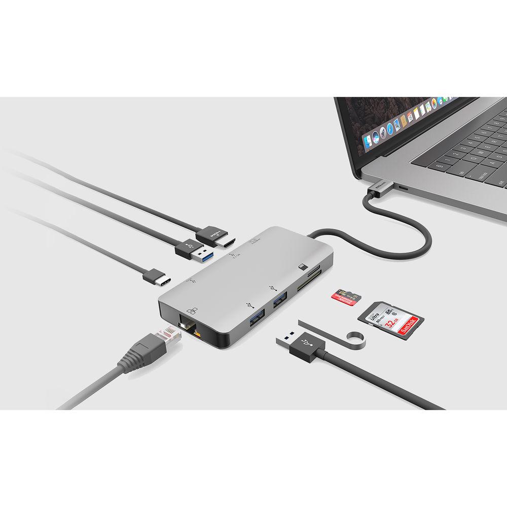 EZQuest 8-Port USB Type-C Multimedia Hub Adapter with Power Delivery 3.0, EZQuest, 8-Port, USB, Type-C, Multimedia, Hub, Adapter, with, Power, Delivery, 3.0