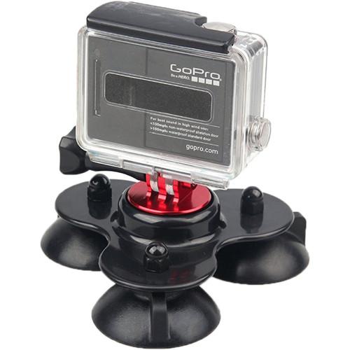 MegaGear Car Suction Cup Camera Mount Three Vacuum Base for GoPro HD, GoPro Hero3 , Hero4 5 6 Black & SJ4000