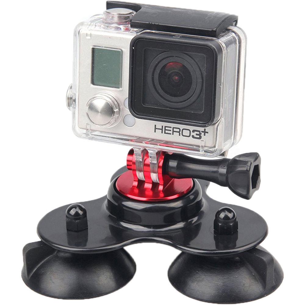 MegaGear Car Suction Cup Camera Mount Three Vacuum Base for GoPro HD, GoPro Hero3 , Hero4 5 6 Black & SJ4000