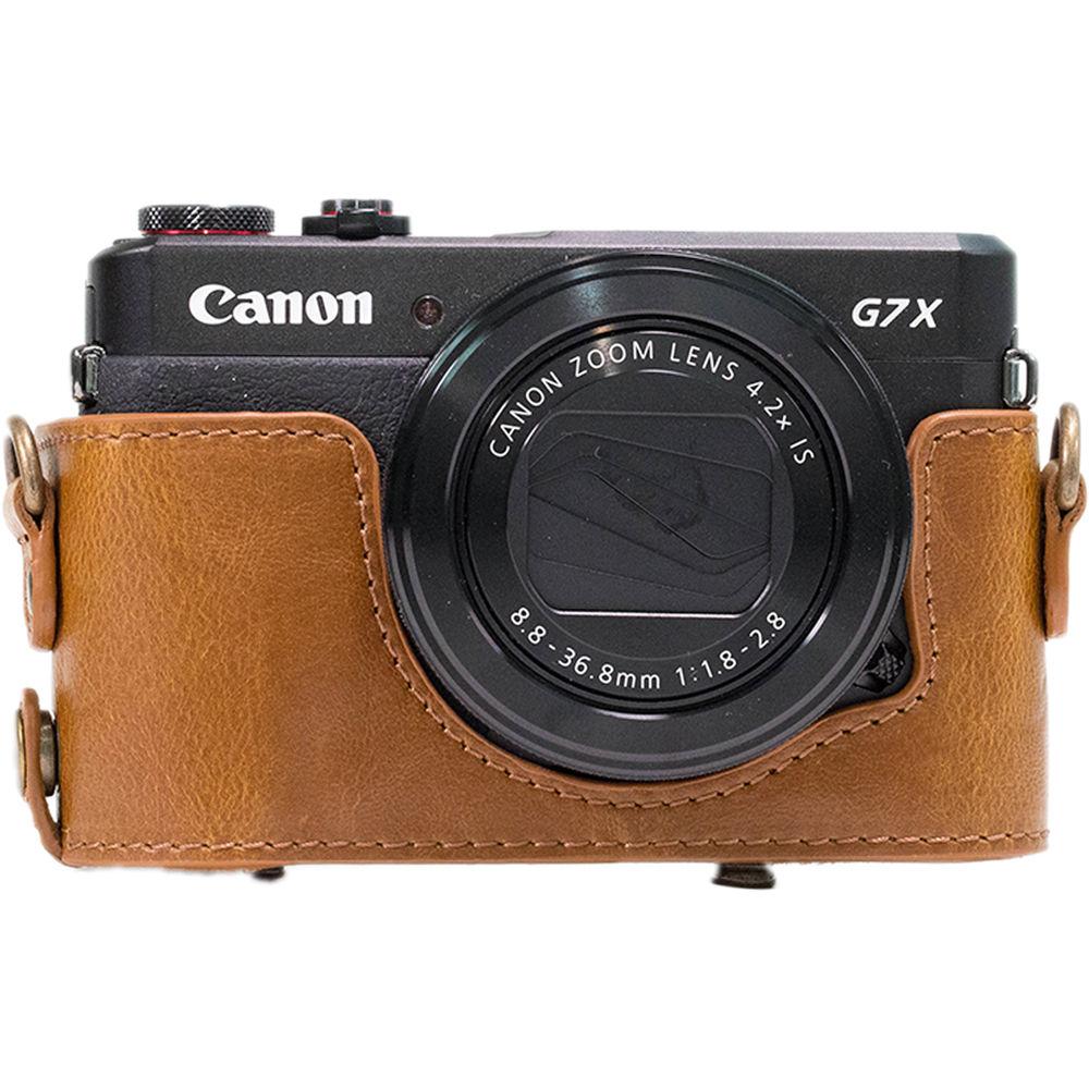 MegaGear Ever Ready PU Leather Camera Case and Strap for Canon PowerShot G7 X Mark II