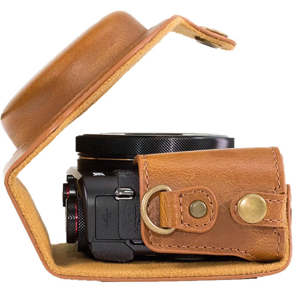 MegaGear Ever Ready PU Leather Camera Case and Strap for Canon PowerShot G7 X Mark II