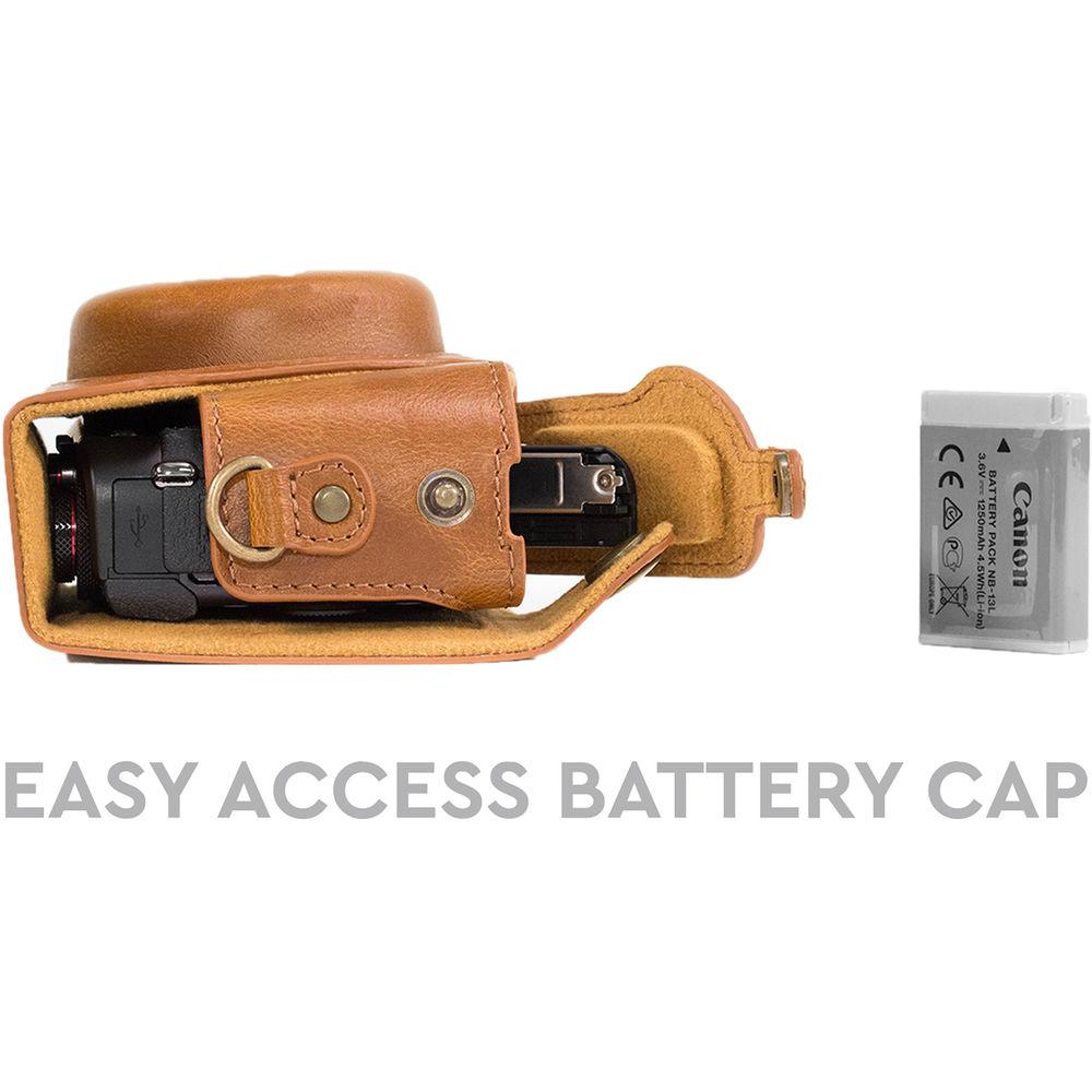 MegaGear Ever Ready PU Leather Camera Case and Strap for Canon PowerShot G7 X Mark II