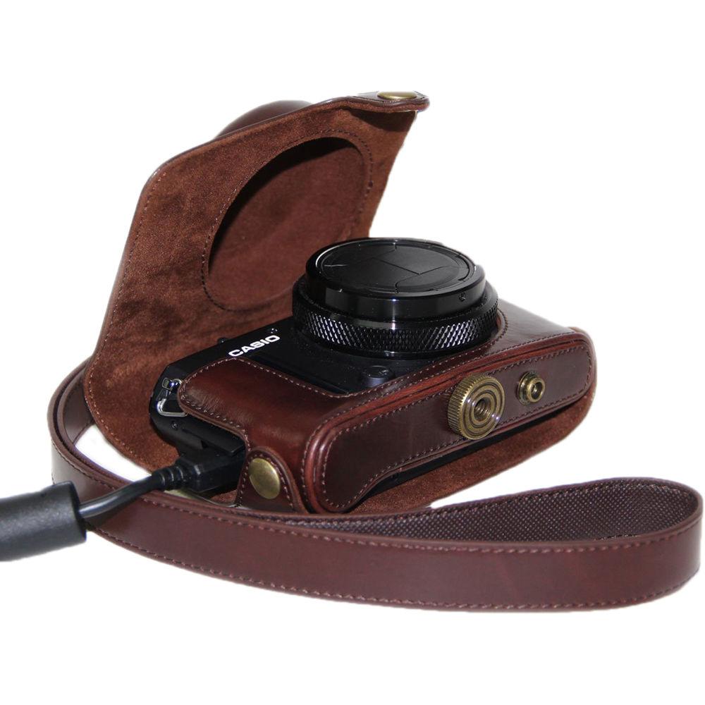 MegaGear Ever Ready PU Leather Camera Case for Casio Exilim Ex-10