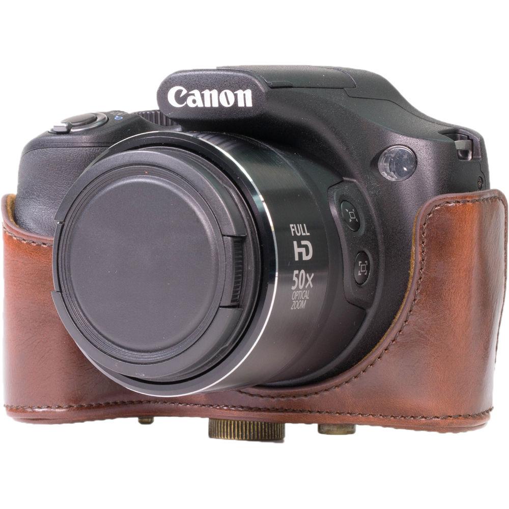 MegaGear Ever Ready PU Leather Camera Case with Strap for Canon PowerShot SX530 HS or SX520 HS