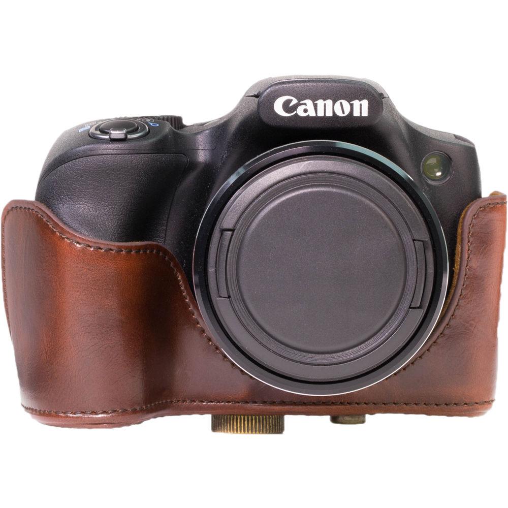 MegaGear Ever Ready PU Leather Camera Case with Strap for Canon PowerShot SX530 HS or SX520 HS