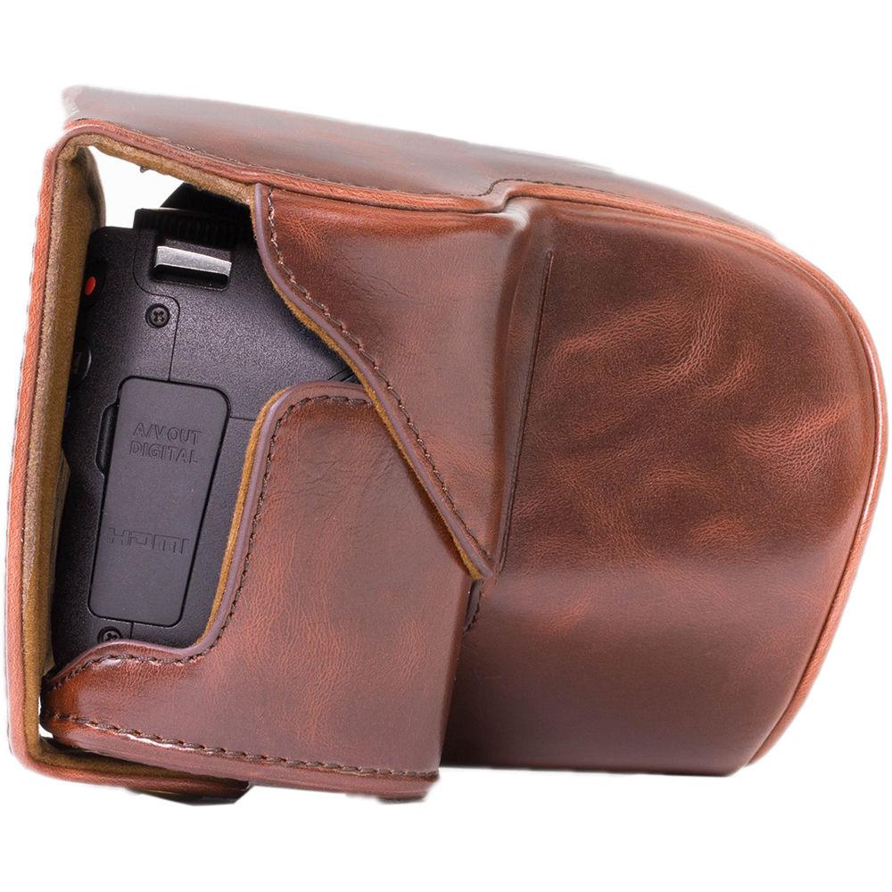 MegaGear Ever Ready PU Leather Camera Case with Strap for Canon PowerShot SX530 HS or SX520 HS