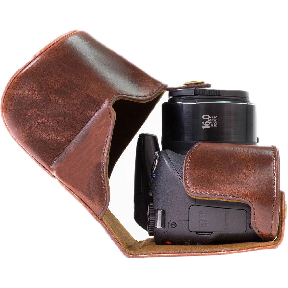 MegaGear Ever Ready PU Leather Camera Case with Strap for Canon PowerShot SX530 HS or SX520 HS