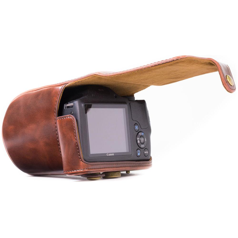 MegaGear Ever Ready PU Leather Camera Case with Strap for Canon PowerShot SX530 HS or SX520 HS