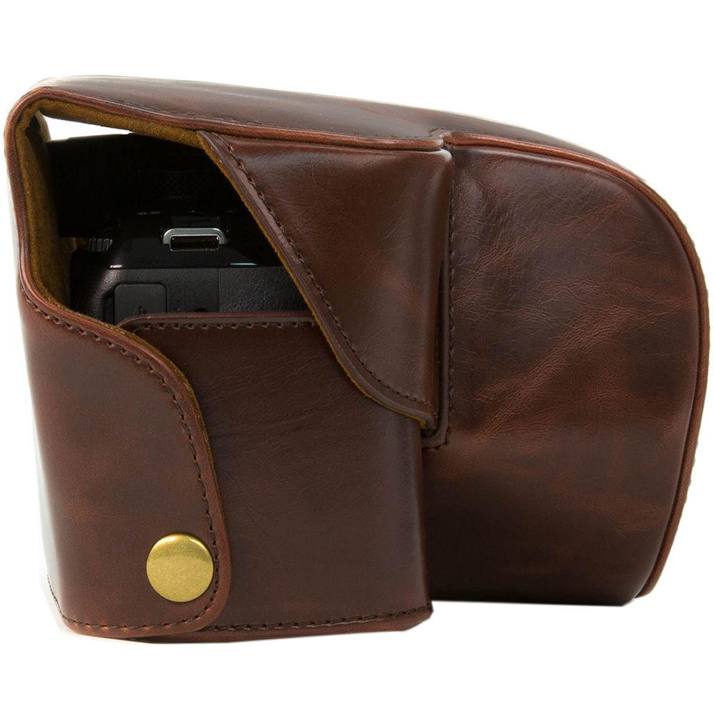 MegaGear Ever Ready PU Leather Camera Case with Strap for Nikon Coolpix P610 with Zoom Lens, P530, or P520