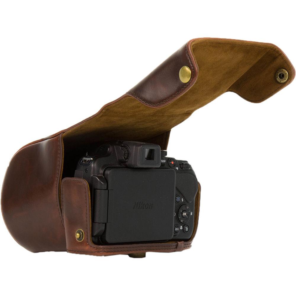 MegaGear Ever Ready PU Leather Camera Case with Strap for Nikon Coolpix P610 with Zoom Lens, P530, or P520