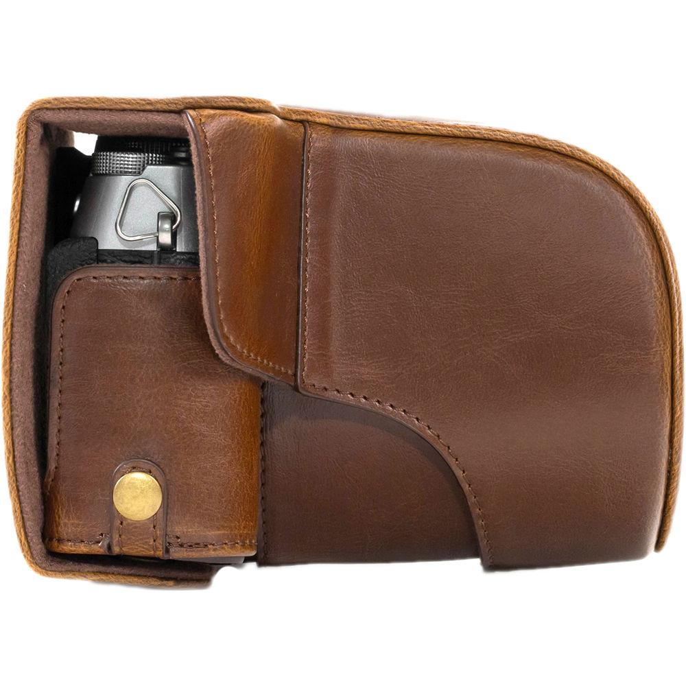 MegaGear Ever Ready PU Leather Case & Strap for Fujifilm X-T10 T20 with 16-50 18-55mm