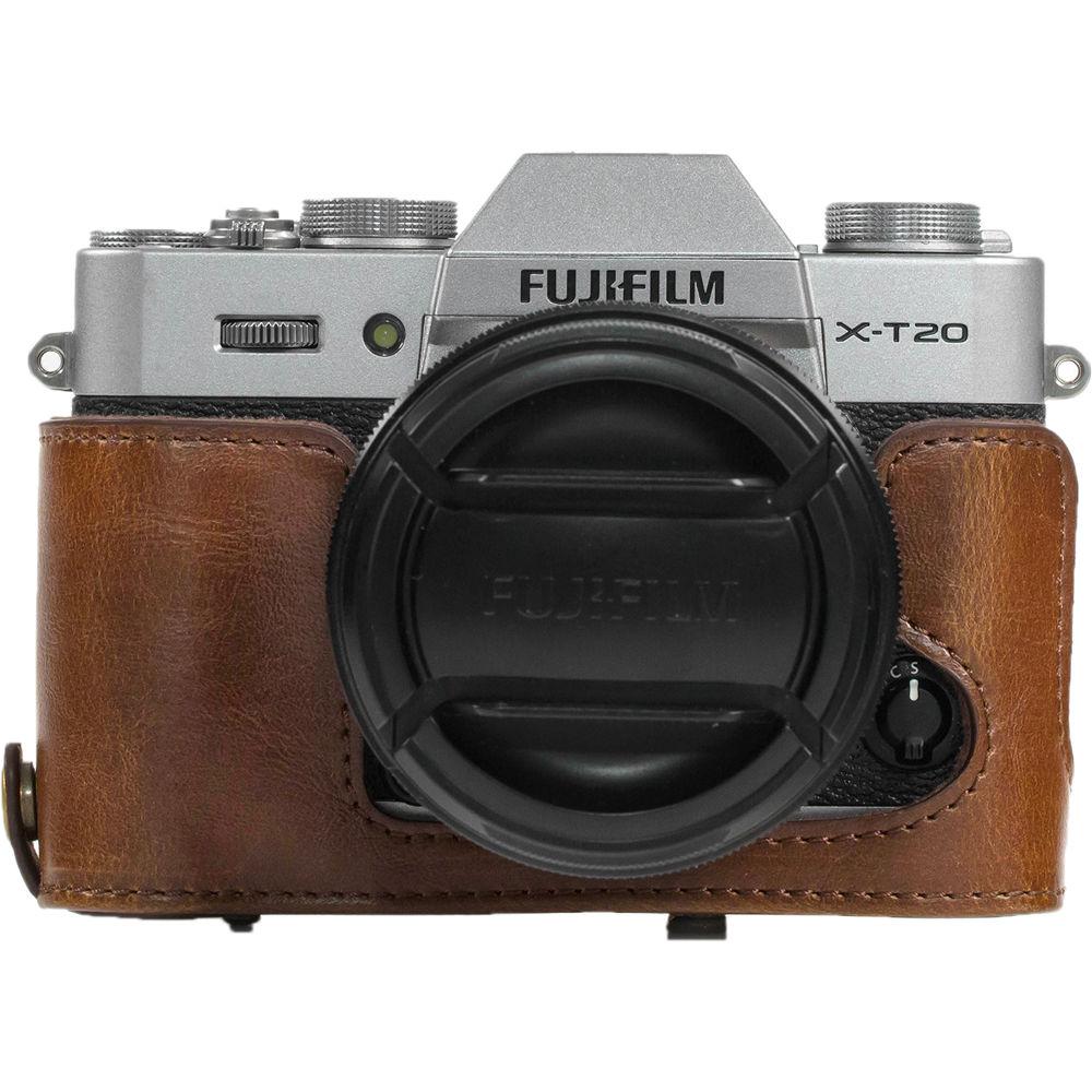MegaGear Ever Ready PU Leather Case & Strap for Fujifilm X-T10 T20 with 16-50 18-55mm