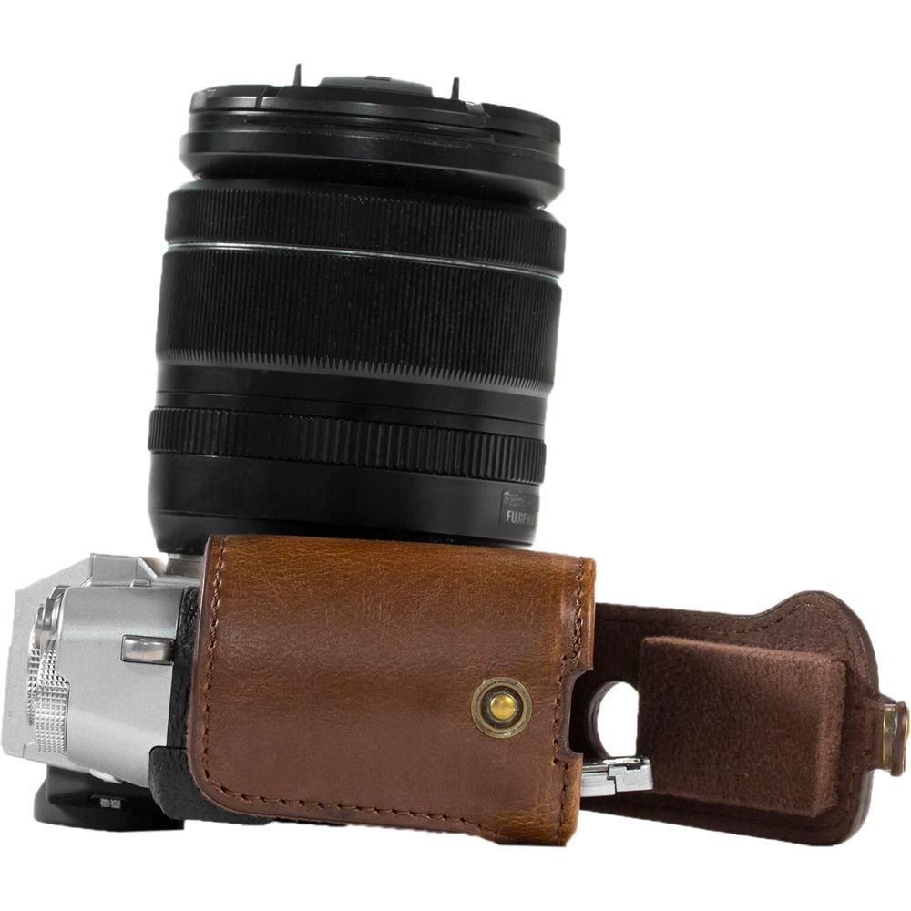 MegaGear Ever Ready PU Leather Case & Strap for Fujifilm X-T10 T20 with 16-50 18-55mm