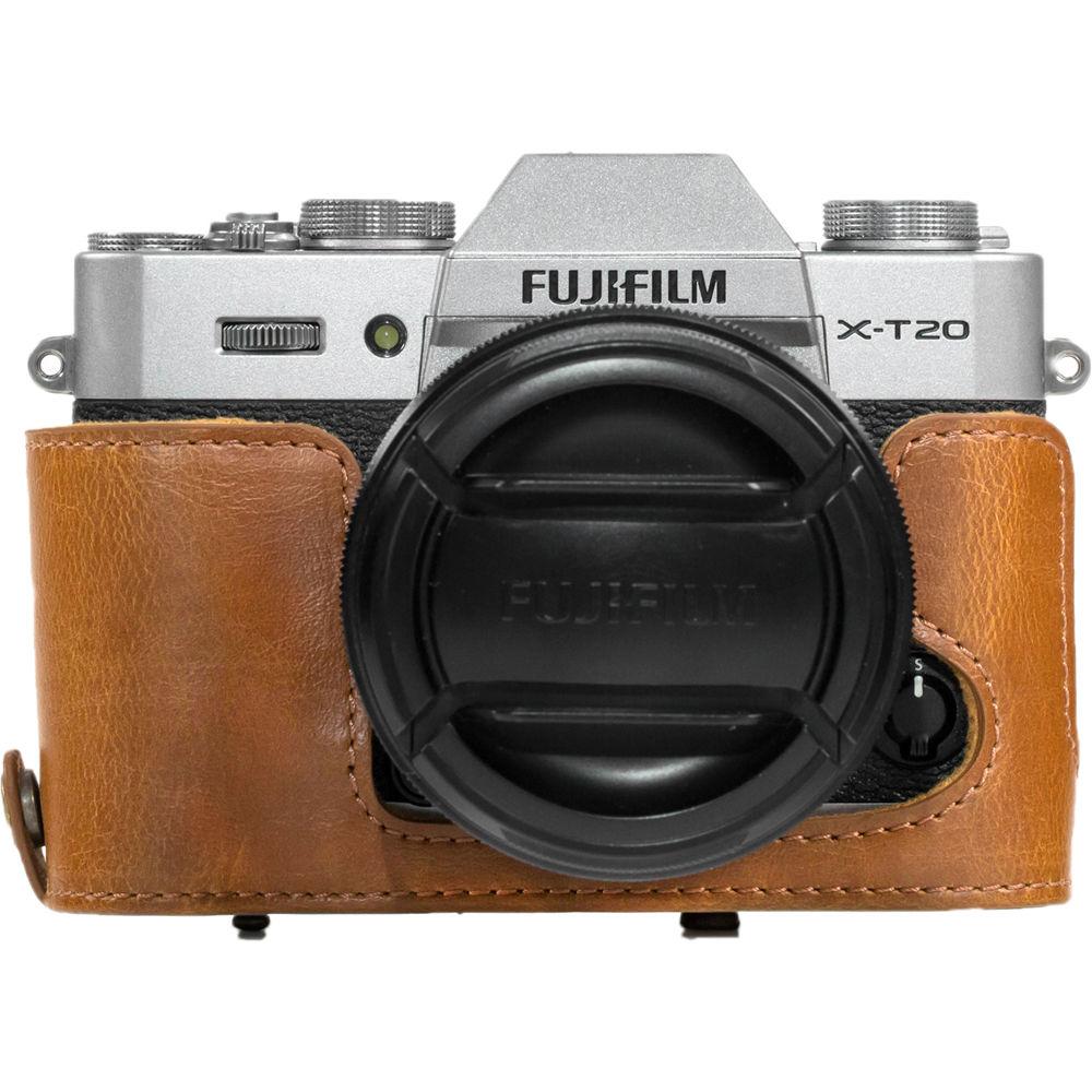 MegaGear Ever Ready PU Leather Case & Strap for Fujifilm X-T10 T20 with 16-50 18-55mm
