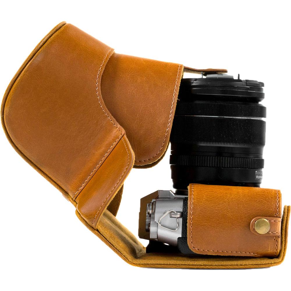 MegaGear Ever Ready PU Leather Case & Strap for Fujifilm X-T10 T20 with 16-50 18-55mm