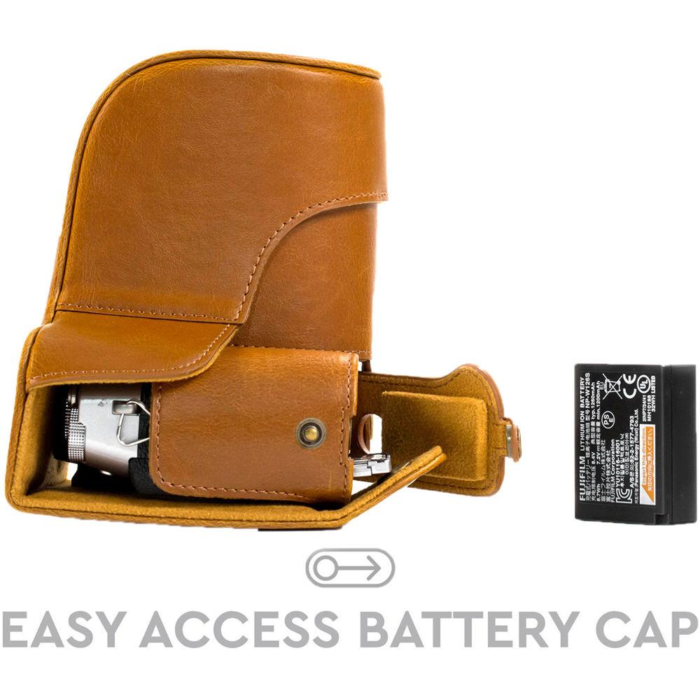 MegaGear Ever Ready PU Leather Case & Strap for Fujifilm X-T10 T20 with 16-50 18-55mm