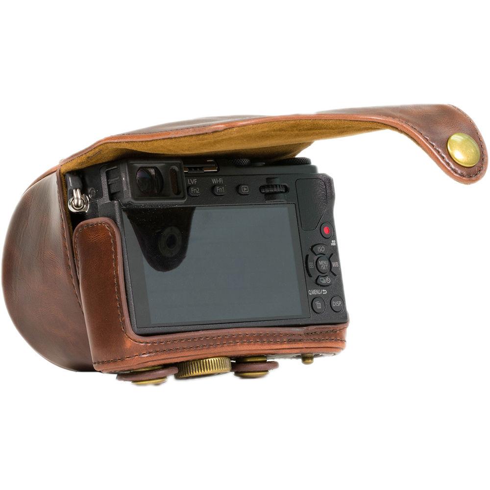 MegaGear Ever Ready PU Leather Case with Strap for Panasonic LUMIX DMC-GM5 with 12-32mm Lens