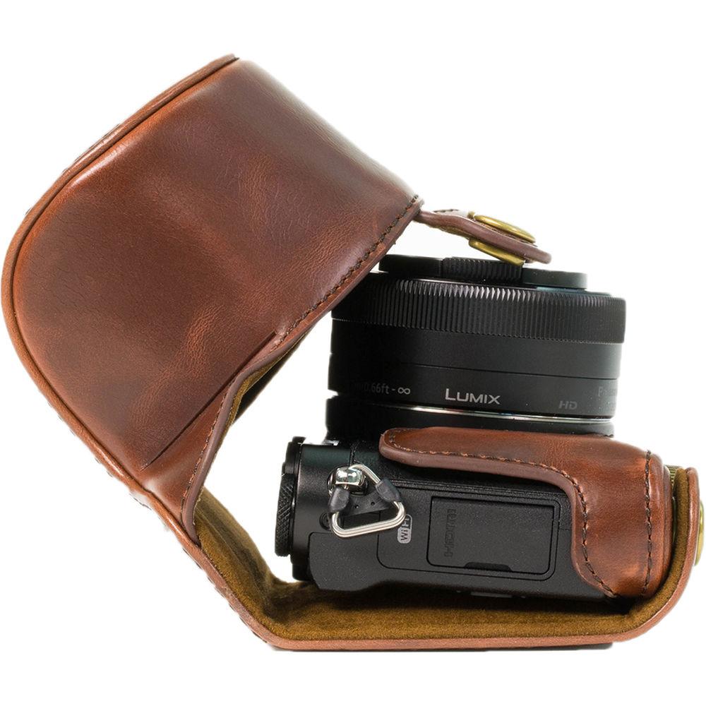 MegaGear Ever Ready PU Leather Case with Strap for Panasonic LUMIX DMC-GM5 with 12-32mm Lens