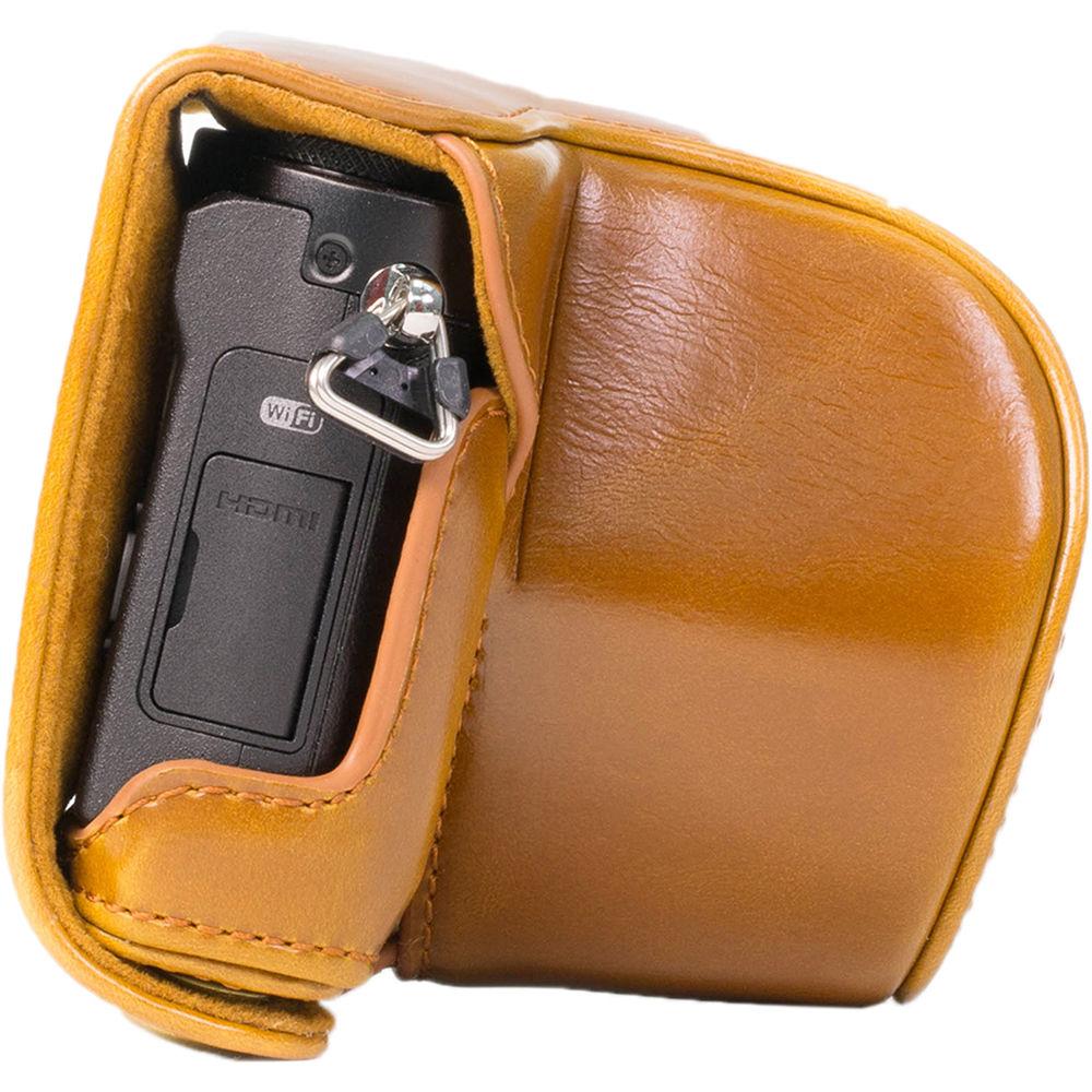 MegaGear Ever Ready PU Leather Case with Strap for Panasonic LUMIX DMC-GM5 with 12-32mm Lens