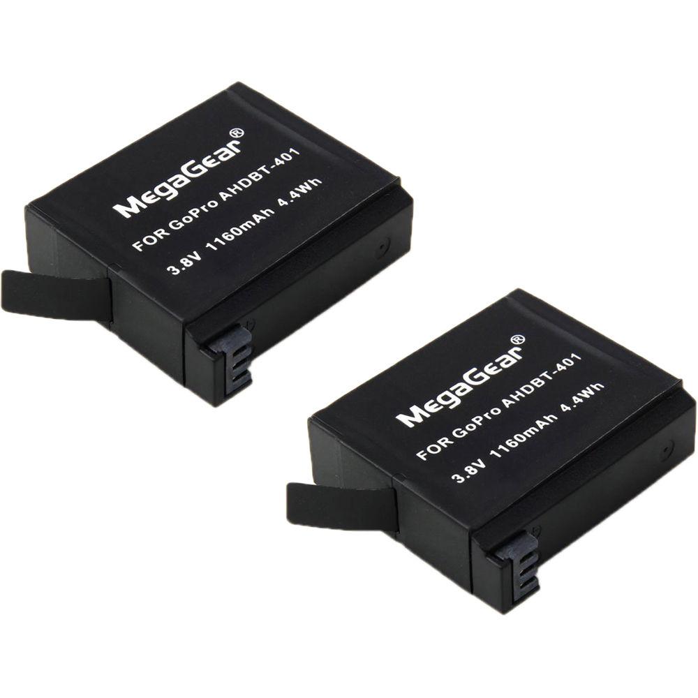 MegaGear MG418 Dual Charger, Car Charger and Two Battery Kit for GoPro HERO4